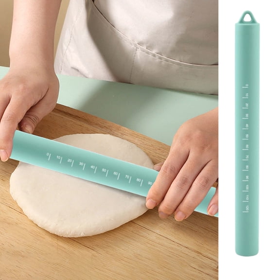 Miogawg Silicone Rolling Pin, Press Design With Measurement Guide, Dough Roller For Baking Fondant, Pizza, Pie, Pastry, Pasta, Cookies