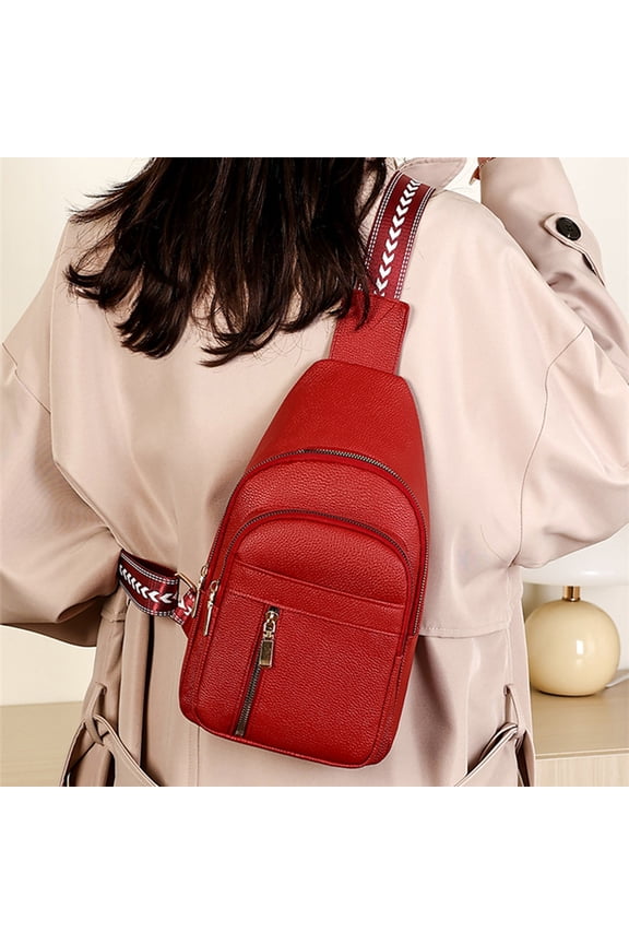 Sling Bag For Women, Crossbody Bags, Fanny Pack Vegan Leather Chest Bag Travel Shoulder Belt Purse Backpack Gifts
