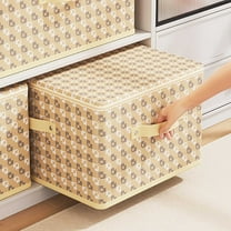 Miogawg Storage Boxes With Lid, Fabric Stackable Storage Bins With Handles, Washable Storage Box Containers Baskets Cube, Closet Organizer Containers Boxes For Home, Bedroom