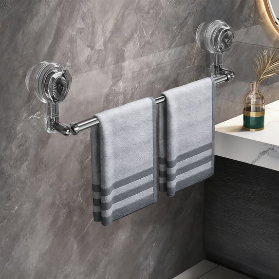 Miogawg Suction Cup Towel Bar For Bathroom, Wall Mounted Towel Rack, Towel Holder For Bathroom Door Adhesive Towel Rack Holder
