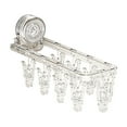thumbnail image 1 of Miogawg Suction Cups Clothes Drying Rack, With 9 Clips,Collapsible Hanging Rack,Wall Drying Rack Clothing For Drying Socks Lingerie Baby Clothes Towels, Space Saving, 1 of 6