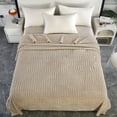 thumbnail image 1 of Miogawg Throw Blanket For Couch Or Bed, Cotton Waffle Weave Throw Blanket, Cozy Soft Lightweight Fuzzy Flannel Blanket, 1 of 6