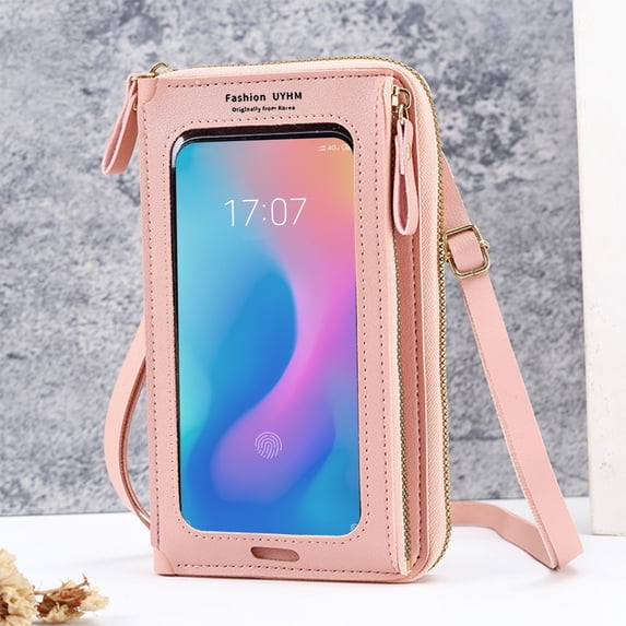 Miogawg Touch Screen Phone Bag, Small Crossbody Bag, Small Travel Wallet With Touch Screen Clear Phone Window
