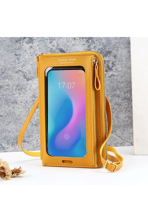 Touch Screen Phone Bag, Small Crossbody Bag, Small Travel Wallet With Touch Screen Clear Phone Window