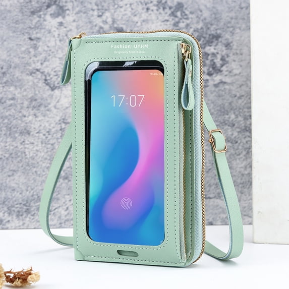 Miogawg Touch Screen Phone Bag, Small Crossbody Bag, Small Travel Wallet With Touch Screen Clear Phone Window