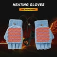 thumbnail image 1 of Miogawg USB Heated Gloves, Fingerless Gloves, Electric Hand Warming Gloves, Warm Wool Knitted Convertible Flip Top Mittens For Cold Weather, 1 of 6