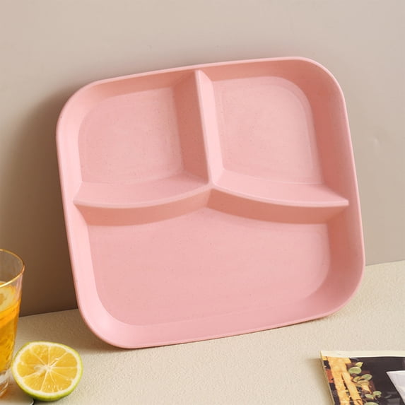 Miogawg Unbreakable Divided Plates, Divided Portion Control Plates, Reusable Compartment Dinner Plate For For Healthy Eating & Bariatric Diet, Microwave And Dishwasher Safe