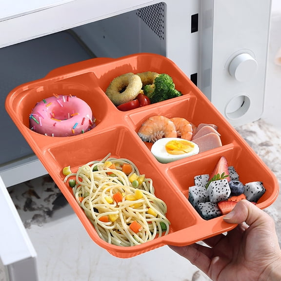 Miogawg Unbreakable Divided Plates, Portion Control Plates, Reusable Compartment Dinner Plate, Microwave Dishwasher Safe Food Separator Plates