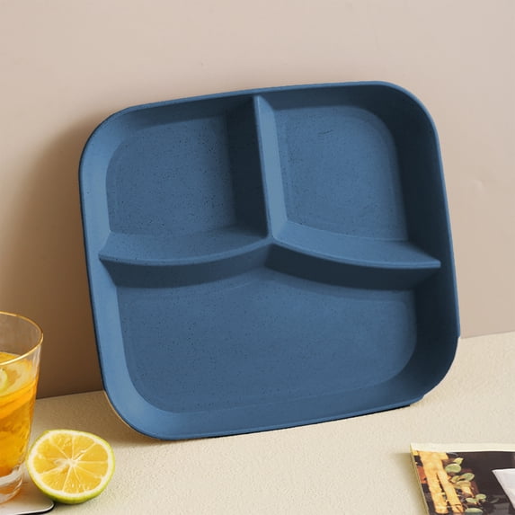 Miogawg Unbreakable Divided Plates, Divided Portion Control Plates, Reusable Compartment Dinner Plate For For Healthy Eating & Bariatric Diet, Microwave And Dishwasher Safe