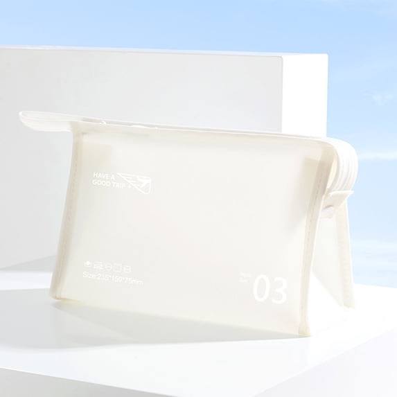 Miogawg Waterproof Cosmetic Bag With Zipper, Transparent Plastic Makeup Organizing Bags Travel Toiletry Pouch For Bathroom, Vacation And Organizing