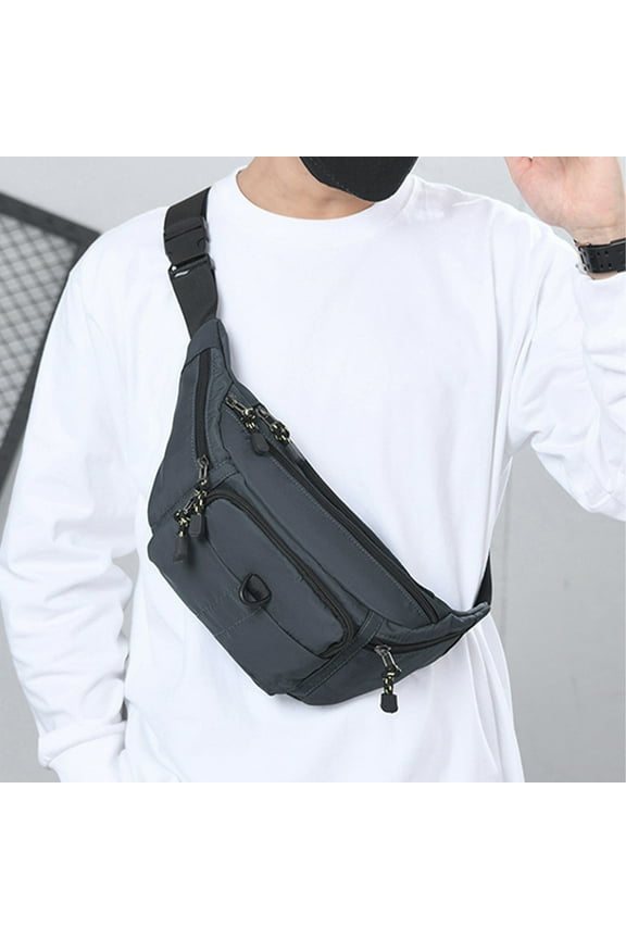 Waterproof Waist Bag, Crossbody Bag With Adjustable Strap, Fanny Packs Sling Bag For Men Outdoor Travel Sports Hiking Running
