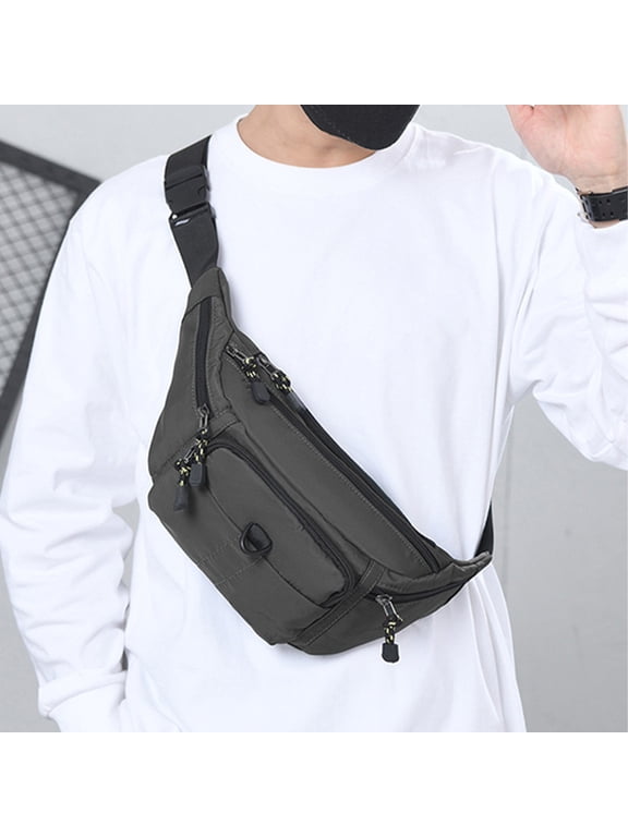 Waterproof Waist Bag, Crossbody Bag With Adjustable Strap, Fanny Packs Sling Bag For Men Outdoor Travel Sports Hiking Running