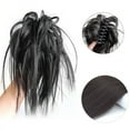 thumbnail image 1 of Miogawg Wigs Clearance Wigs Human Hair, Ponytail For Hair Extension, 2023 New Hair Part With Elastic Large Duvet Hair Part, Bridal Hairstyles Wavy Messy Bun Hair Parts, 1 of 3