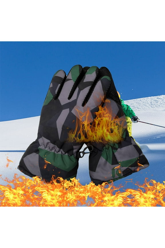 Winter Gloves, Snow Gloves, Windstopper Gloves, Waterproof Thermal Ski Gloves For Cold Weather, Snowboarding Cycling Riding Outdoor Activities Mittens