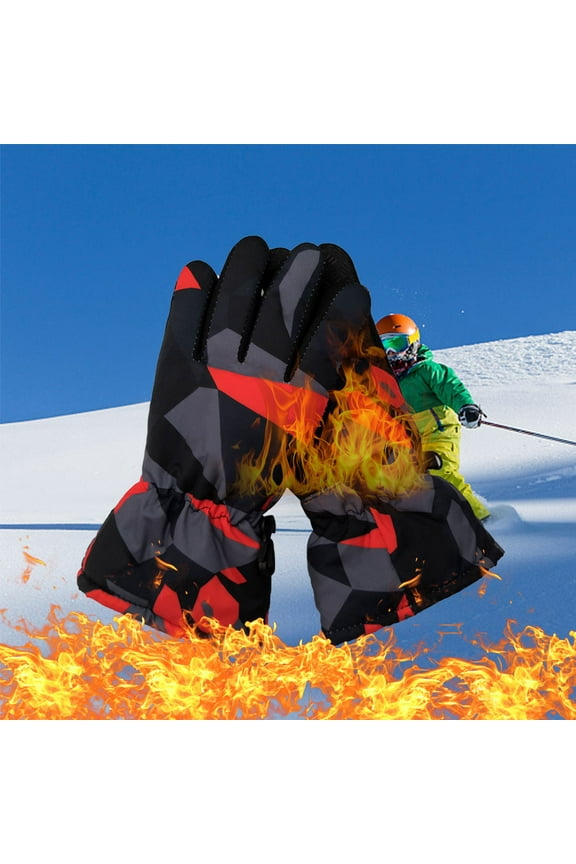 Winter Gloves, Snow Gloves, Windstopper Gloves, Waterproof Thermal Ski Gloves For Cold Weather, Snowboarding Cycling Riding Outdoor Activities Mittens