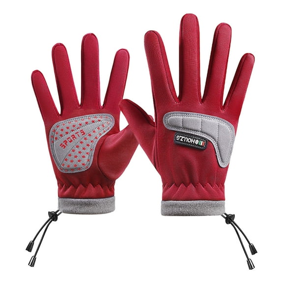 Miogawg Winter Ski Snow Gloves, Insulated Work Gloves, Full-Finger Fleece Lined Waterproof Gloves, Anti-Slip Outdoor Cycling Biker Breathable Gloves For Boys Girls