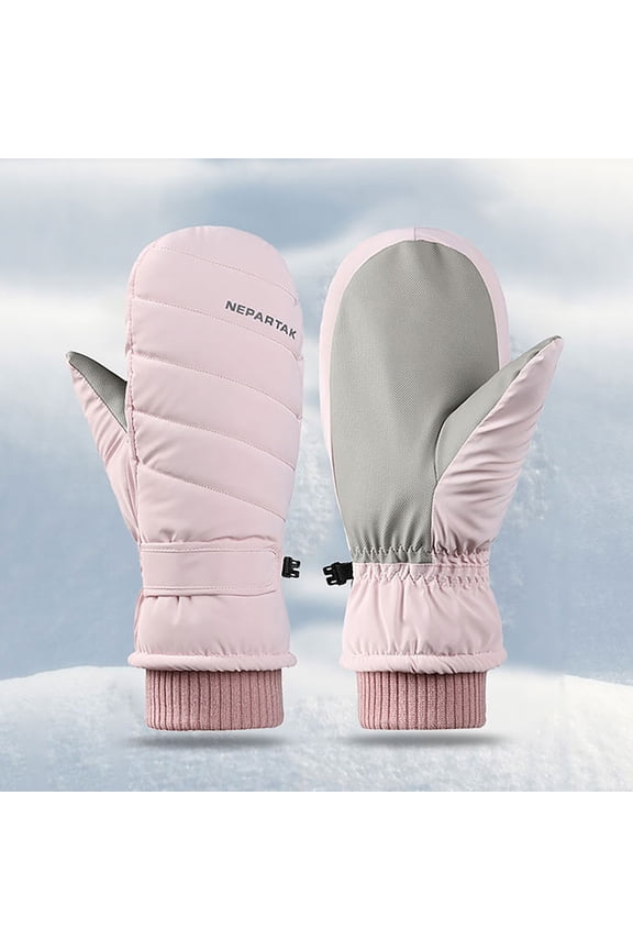 Winter Women Ski Mittens, Waterproof Mittens, Warm Insulated Snow Mittens For Cold Weather And Snowboarding