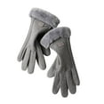 thumbnail image 1 of Miogawg Womens Winter Gloves, Touch Screen Warm Fleece Lined, Thick Thermal Windproof Women Snow Suede Gloves For Cold Weather, 1 of 1