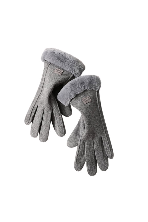 Womens Winter Gloves, Touch Screen Warm Fleece Lined, Thick Thermal Windproof Women Snow Suede Gloves For Cold Weather