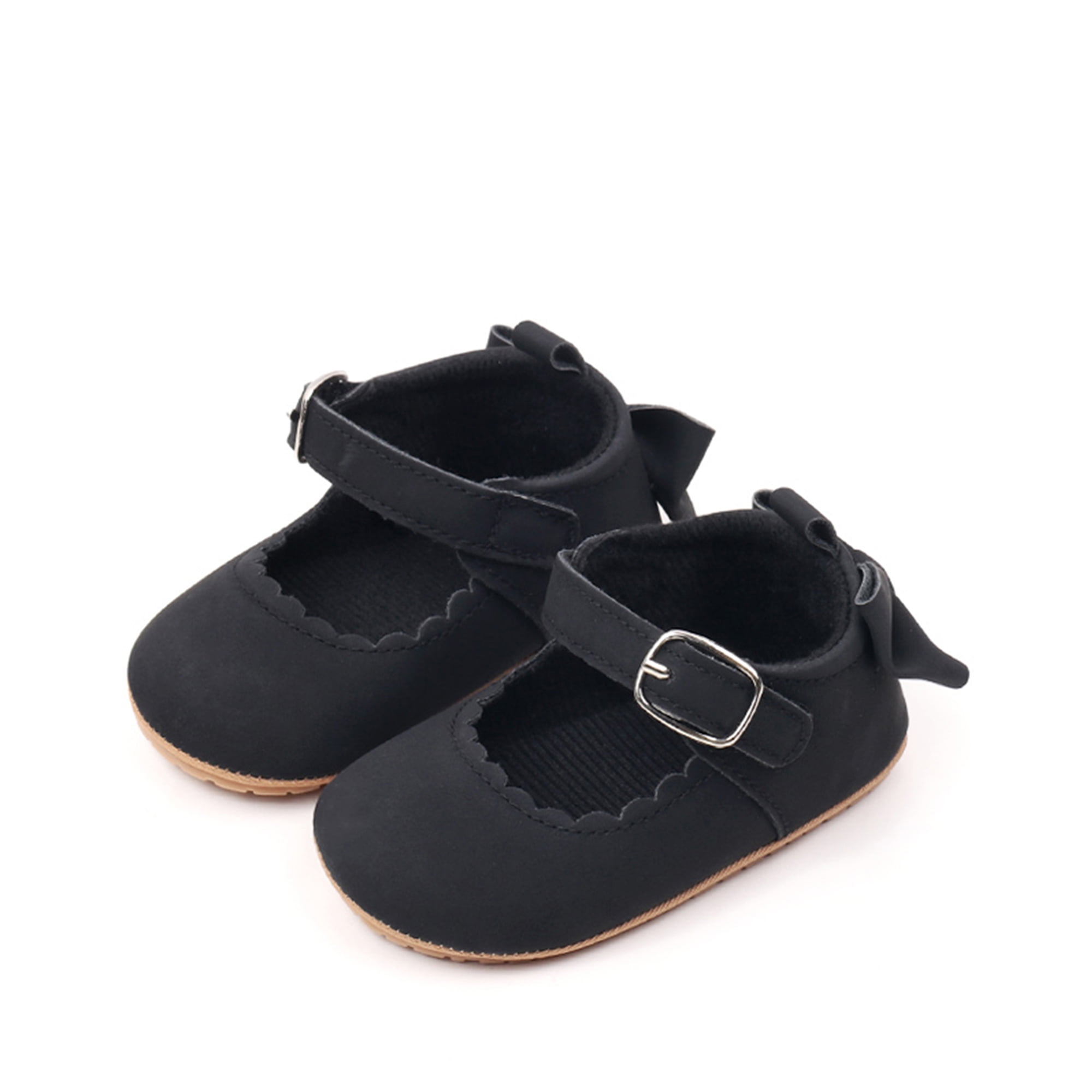 Mioliknya Baby Girl Premium Flats Infant Bow First Walker Crib Shoes