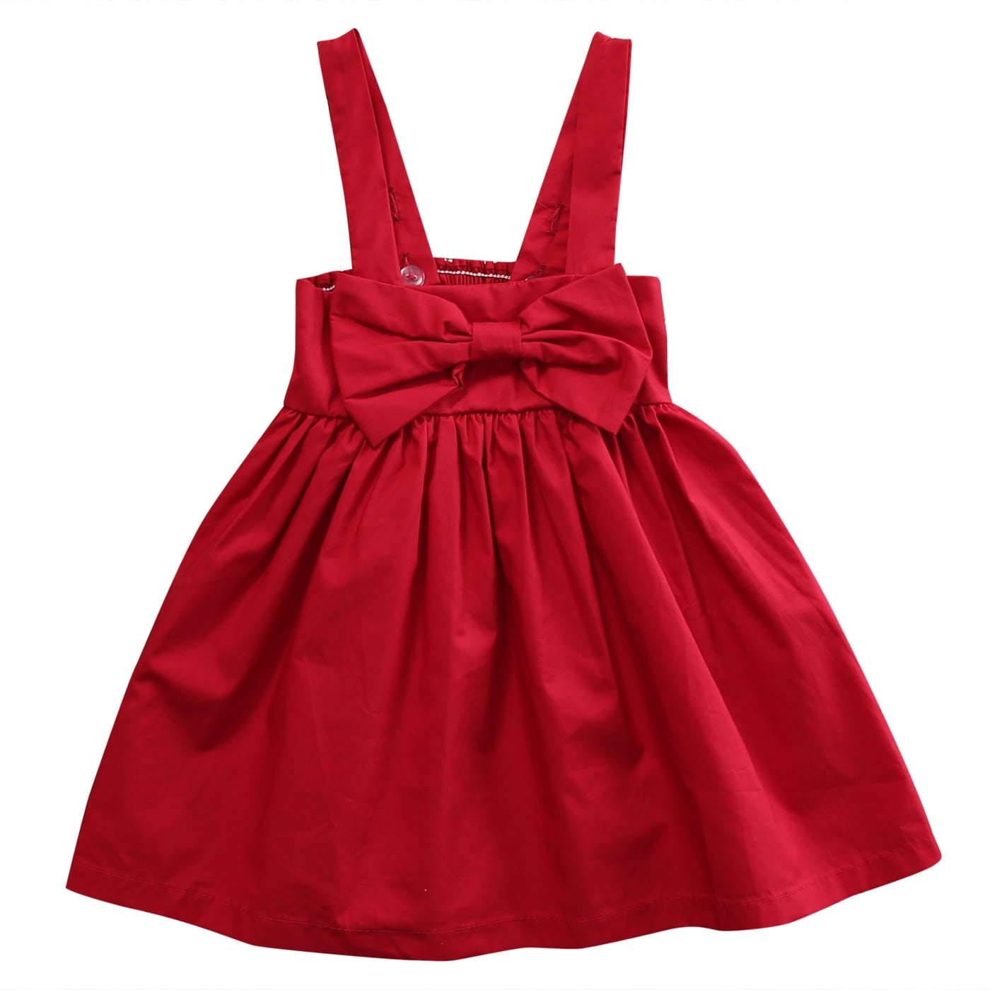 Baby Girl Solid Textured Sleeveless Bowknot Hollow Out Dress