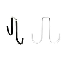 Miommo 2 Pack Wreath Hanger for Front Door, 5 Inch Double Sided Over The Door Hook, Rustproof Metal Hooks for Christmas, Bathroom, Entryway