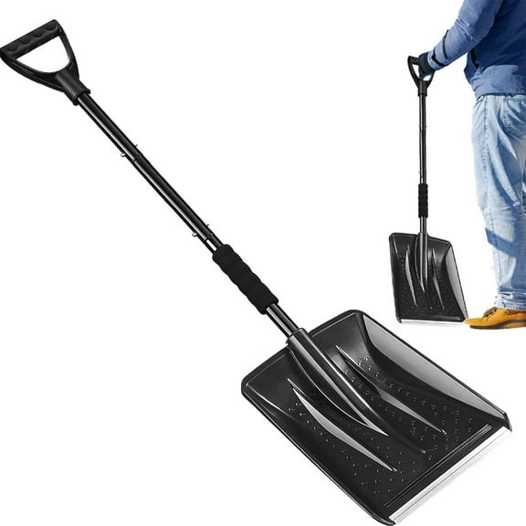 Miommo 31.5 Inch Portable Snow Shovel for Car, 3-Section D-Shaped Handle Emergency Snow Removal Shovel for Camping Truck and Garden, 1 Pack