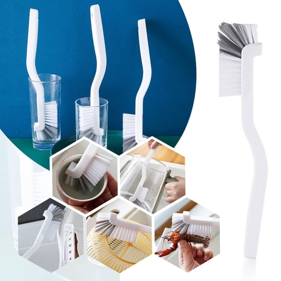 Miommo 90 Degree Cup Brush PP Bristles Kitchen Cleaning Tool for Bottles Juicers Soy Milk Machines Sinks Deep Cleaning Brush 1 Piece