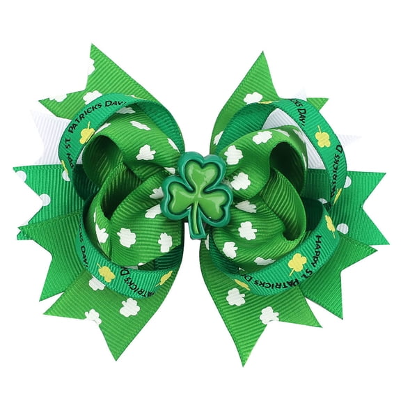 Miommo Baby Headband for St. Patrick's Day, Green Irish Elastic Hair Band with Bow Design, 38-48cm Baby Hair Accessory