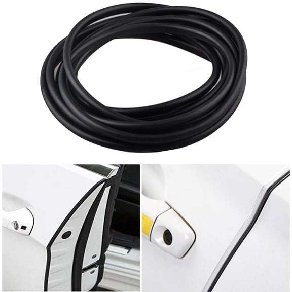 Miommo Car Door Edge Guard Protection Strip 5 Meter Black, Durable Rubber Trim Molding for Cars SUV Truck, Anti Scratch UV Resistant Easy Install