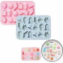 Miommo Cookie Molds Halloween Chocolate Pumpkin Bat Tomb Shape Silicone for Chocolate Candy Gummy Ice Cube Melt Cake Decoration Silicone Baking Making Kit Fo