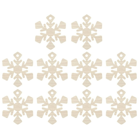 Miommo DIY Blank Christmas Tree Ornaments 10 Pack Unpainted 2D Wooden Decorations For Custom Painting Kids Craft Holiday Activity 10 DIY pendants Christmas DIY Wooden Board C