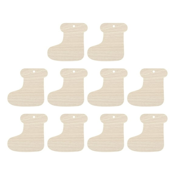 Miommo DIY Blank Christmas Tree Ornaments 12 Pack Unpainted 2D Wooden Decorations For Custom Painting Kids Craft Holiday Activity 10 DIY pendants Christmas DIY Wooden Board