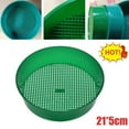 thumbnail image 1 of Miommo Garden Sieve Sifter Riddle for Soil Compost Sand Gardening, 3.5mm Mesh Green Plastic Screen 8.27x1.97 Inches, 1 of 7