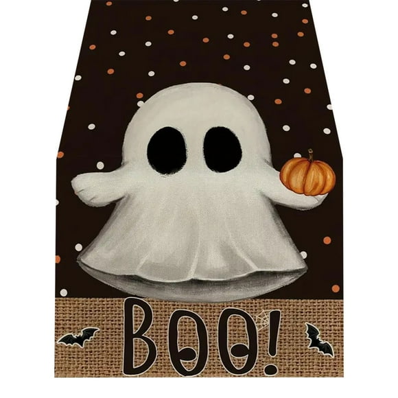 Miommo Halloween Table Cover Halloween Party Table Decoration Fabric Table Runner Tablecloth Border Lace Border Ornament Table Cloth Seasonal Burlap Farmhouse Indoor Kitchen Dining Table Decorations