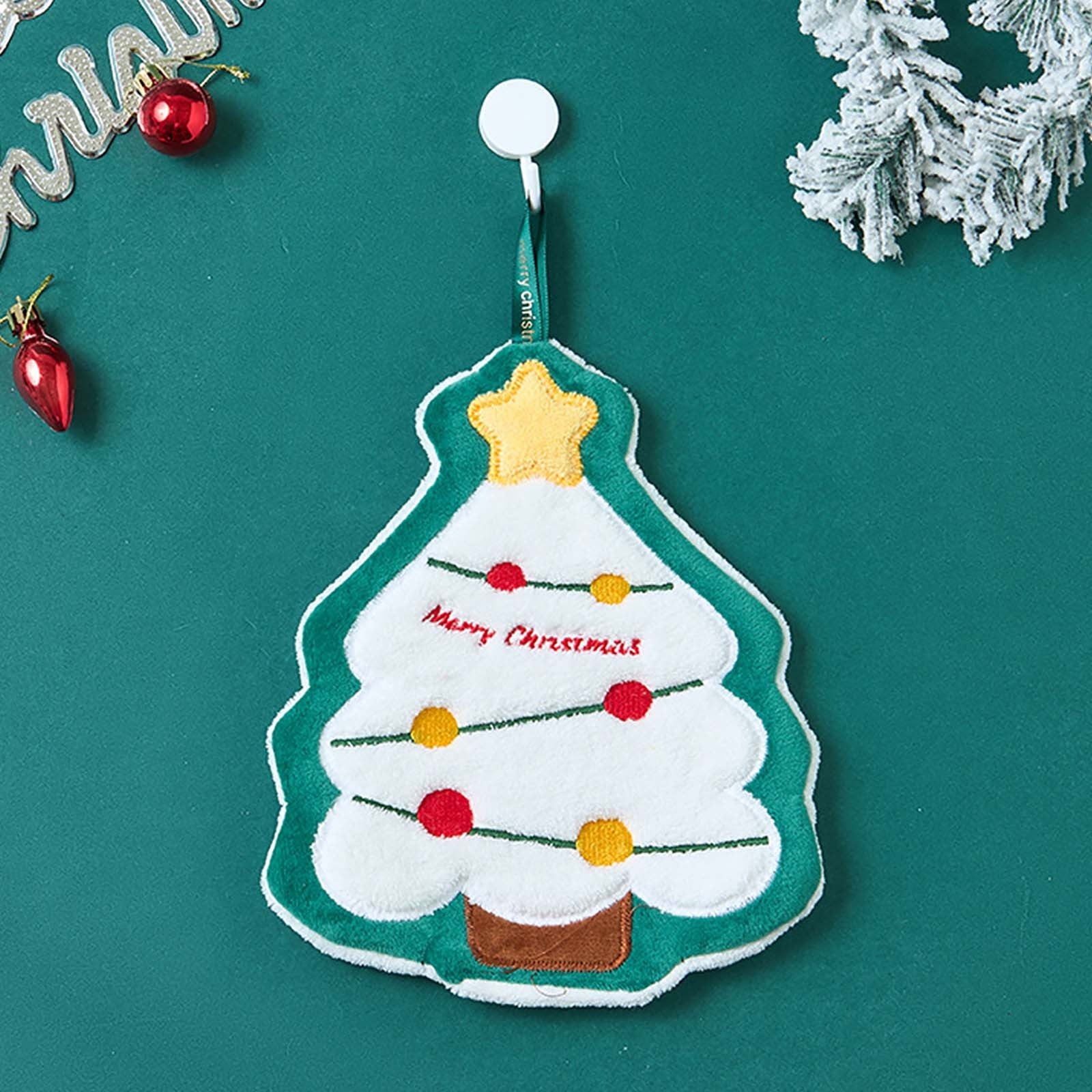 Miommo Highly Absorbent Kitchen Dish Towels Christmas Hanging Hand