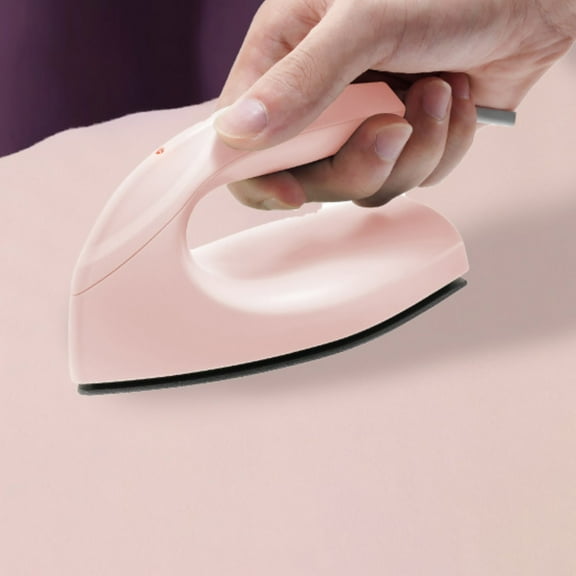 Miommo Mini Iron for Pin Beads, Portable Craft Iron with Constant Temperature Non-Stick Soleplate, Handheld Heat Press for Fuse Bead Art, Pink