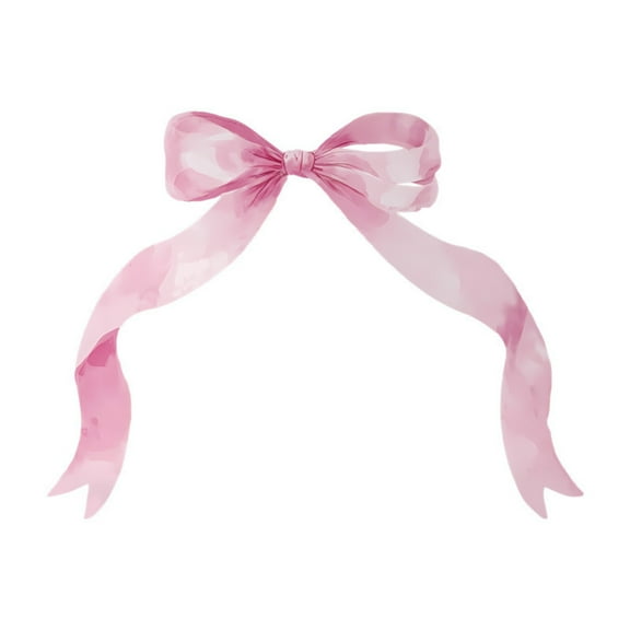 Miommo Pink Bow Wall Decal, Large Headboard Sticker for Girl's Room Decor, Removable Bed Wall Sticker, 1-Pack