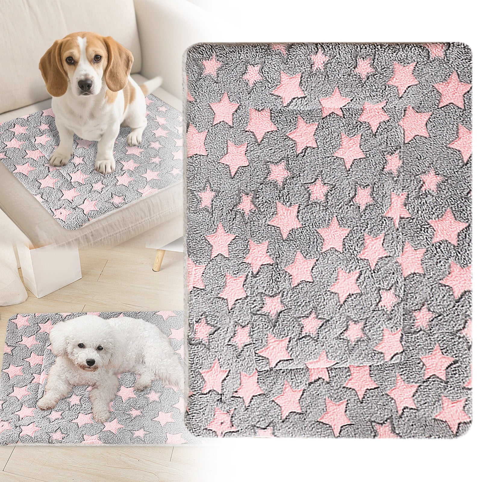 Miommo Plush Dog Bed Mat, Machine Washable Dog Crate Mat with Raised ...