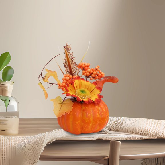 Miommo Pumpkin With Fall Tabletop Decor Orange & Fall By Foam pumpkin*1 piece Halloween desktop ornaments foam pumpkin orange