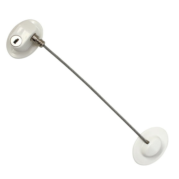 Miommo Refrigerator Lock with 2 Keys and Strong Adhesive, No Drill Fridge Freezer Cabinet Lock Child Safety Cable Lock for Medicine Alcohol Snack Security