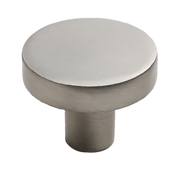 Miommo Round Cabinet Knobs Brushed Nickel Single Hole Drawer Pulls 1 Pack Modern Alloy Knobs for Dressers Cabinets Furniture 1.22 Inch Diameter