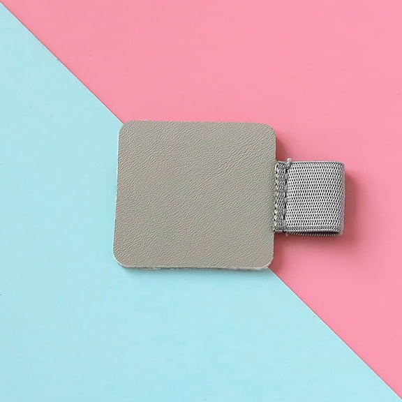Miommo Self Adhesive Pen Holder for Notebook PU Leather Pen Loop Elastic Strap Pencil Case Portable Clip for Journal Planner Cover, Grey, 1 Pack