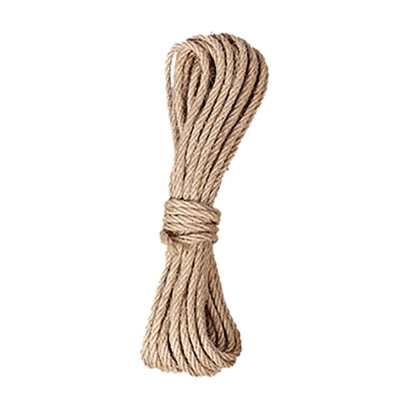 Miommo Sisal Rope, 6mm x 10m Natural Jute Rope for Scratching Post Repair, DIY Cat Tree Crafting and Home Decor, Durable and Scratch Resistant Rope