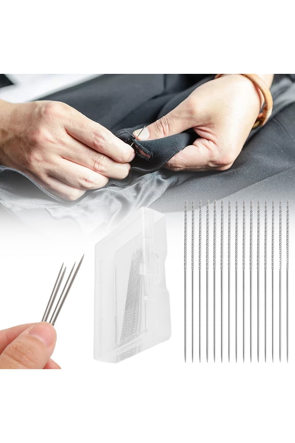 Snag Repair Tool Kit, 15-Piece Sweater Repair Kit with No-Hole Knurled Needles, Snag Puller Tool for Fixing Snags in Knitted Clothes, Curtains and Fabric Without Sewing