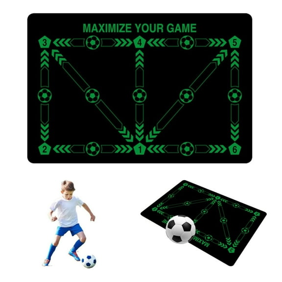Miommo Soccer Training Mat Football Footstep Mat Non Slip Silent Agility Training Mat for Strength Coordination Portable Sports Equipment 19.68x31.49 Inch 1 Piece