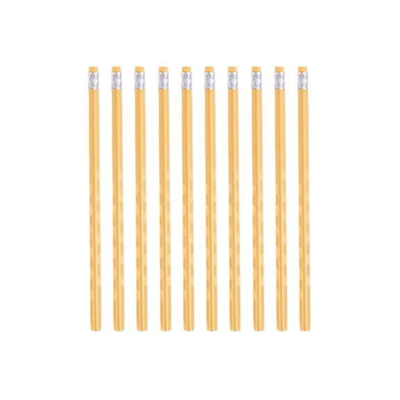 Miommo Triangular Grip Pencils with Eraser Pack of 10 Pre-Sharpened Wooden HB Pencils for Writing Drawing Classroom Office Supplies