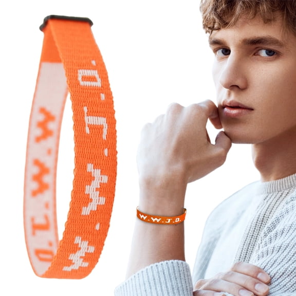 Miommo WWJD Bracelet What Would Jesus Do Wristband Christian Religious Faith Jewelry Adjustable Woven Strap Unisex Couples Valentine's Day Gift for Men Women Inspirational Present