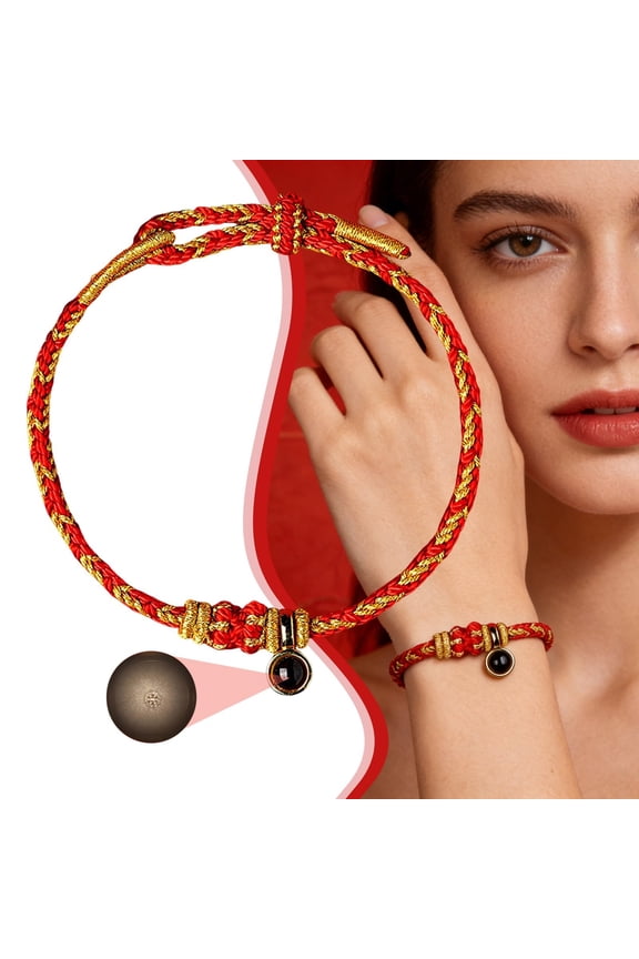 Year of the Horse Bracelet for Women, Red String Ankle Rope with Eight Buddha Charms, Chinese Zodiac Birth Year Jewelry for Protection and Luck, Adjustable, 1 Piece