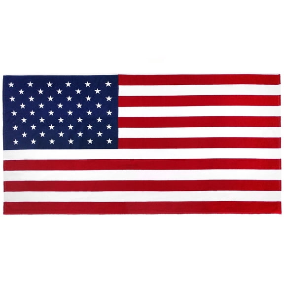 Miommo Outdoor Embroidered American Flag – Luxury Embroidered Stars and Brass Grommets for Front Porches, Yards, Indoor, and Outdoor Walls and Gates
